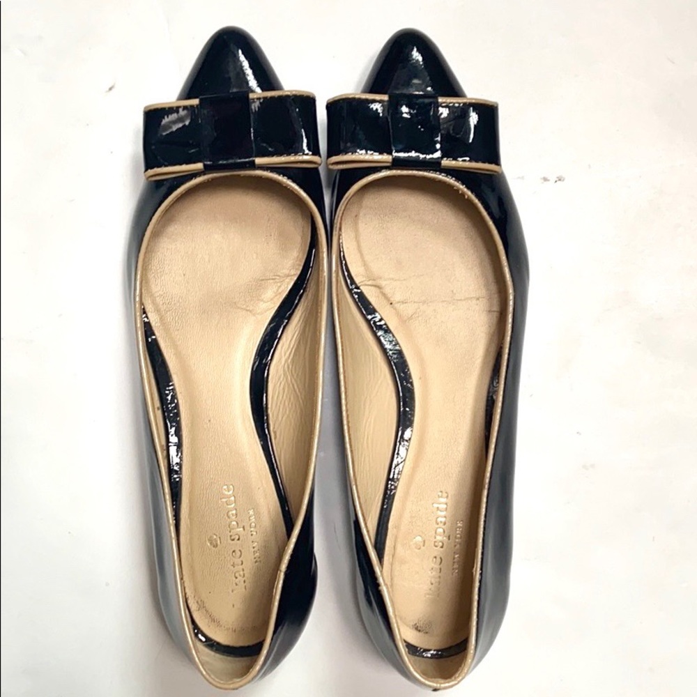 Kate Spade Elise Patent Leather Pointy Toe Flats - Picture 4 of 12